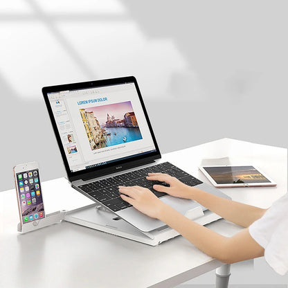 New Portable Laptop Stand - Multifunctional Folding Lift Rack with Aluminum Alloy Base for Ultimate Comfort