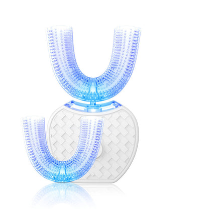 360 Degrees Automatic Electric Toothbrush with Blue Light Whitening, Waterproof U Type & USB Charging