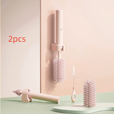Electric Silicone Bottle Brush Set - 360° Rotating Pacifier Cleaning Brush with Lithium Battery