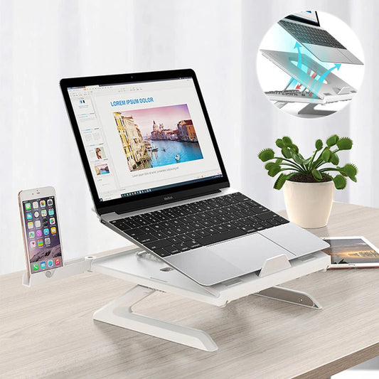 New Portable Laptop Stand - Multifunctional Folding Lift Rack with Aluminum Alloy Base for Ultimate Comfort
