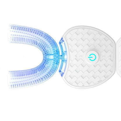 360 Degrees Automatic Electric Toothbrush with Blue Light Whitening, Waterproof U Type & USB Charging