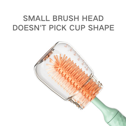 Electric Silicone Bottle Brush Set - 360° Rotating Pacifier Cleaning Brush with Lithium Battery
