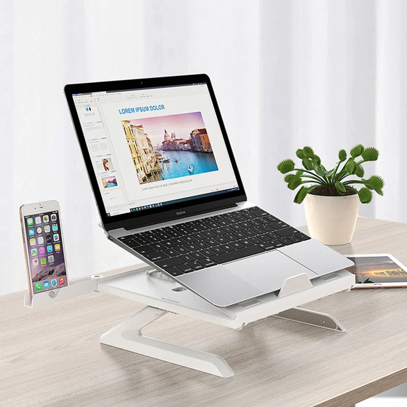 New Portable Laptop Stand - Multifunctional Folding Lift Rack with Aluminum Alloy Base for Ultimate Comfort