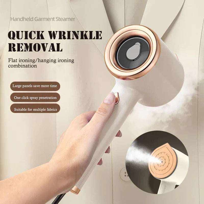 Mini Portable Garment Steamer for Travel and Home - Handheld Fabric Steam Iron with US Plug