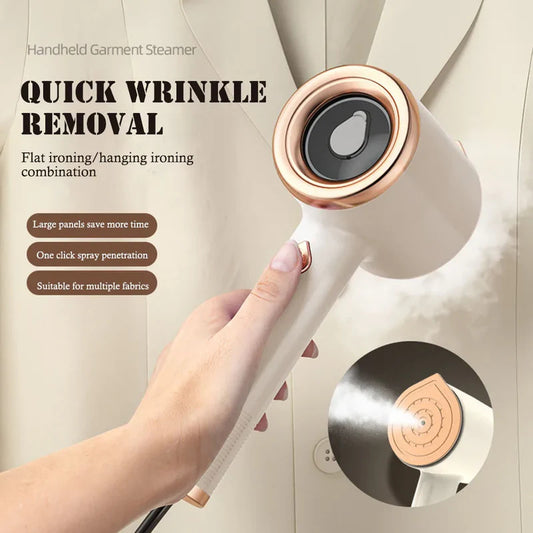 Mini Portable Garment Steamer for Travel and Home - Handheld Fabric Steam Iron with US Plug