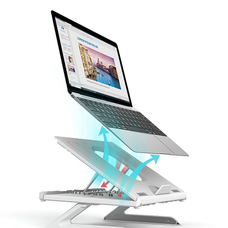 New Portable Laptop Stand - Multifunctional Folding Lift Rack with Aluminum Alloy Base for Ultimate Comfort